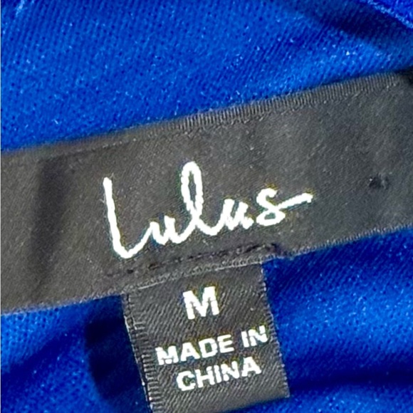 Lulus Royal Blue Skater Crossover Backless Strappy Fit and Flare Mini Dress Sz S - Picture 5 of 10